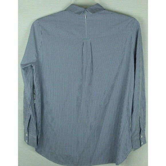 Endless Rose Womens Top Button Down Small Striped Lace Floral - Picture 3 of 8